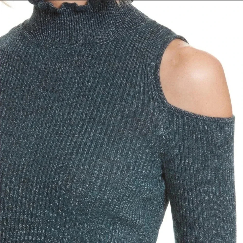 Rebecca Taylor Ribbed Ruffle top - Picture 2 of 9